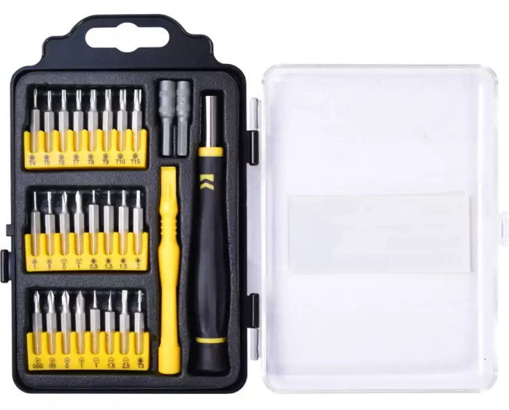 Reparationssats för mobiltelefoner 28-delar - Precision skruvmejslar - 6438152011621 - 1