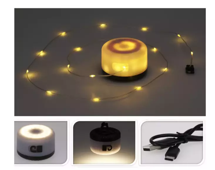 USB-laddningsbar campinglampa - Stämningsbelysning - 8721037393041 - 1