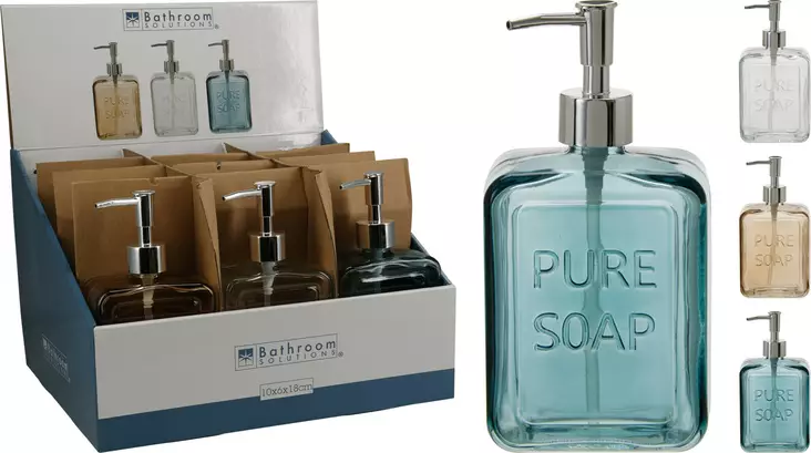 Sidor-dispenser i glas 500 ml - Kosmetika - 8721037585491 - 1