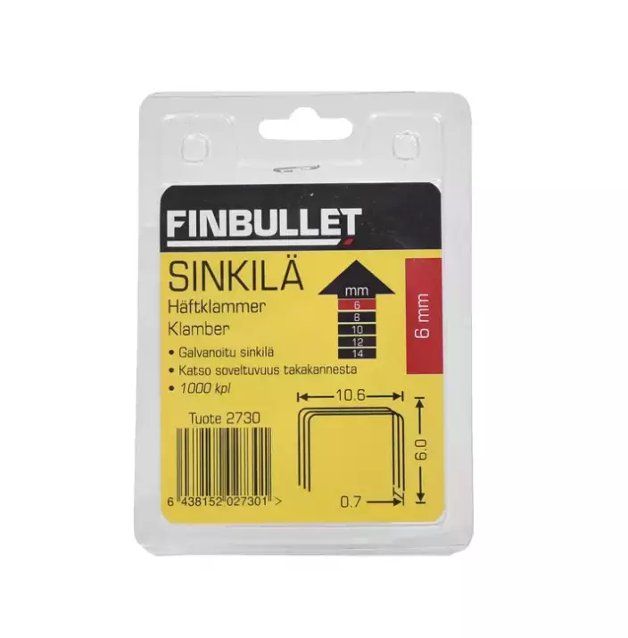 Spik 13-6MM 1000st 10.6x0.7x6mm - Häftapparater och klammer - 6438152027301 - 1