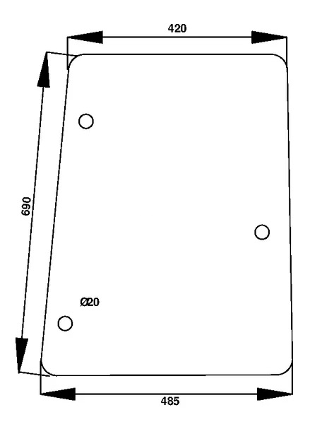 Sidoruta, höger (Case IH 192002A3) - Hytt och kaross - 3660980024181 - 1