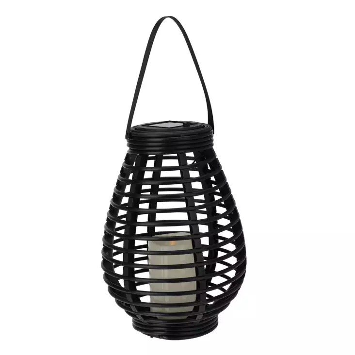 Solcellslampa svart höjd 26 cm - Stämningsbelysning - 8720573479561 - 1
