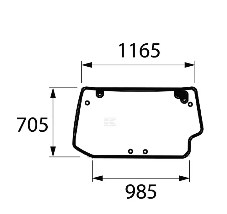 Bakfönster SLH (DF 00121438030) - Hytt och kaross - 3660980070201 - 1