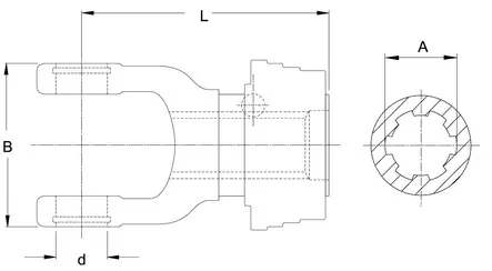 Gaffel QSG, 1 3/8"-6, W2600/P600 - Gafflar - 8435194027212 - 2