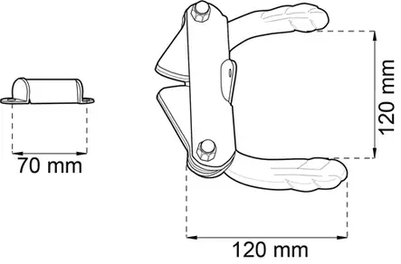 Habo portlås 4 svart - Hänglås, reglar, gångjärn - 7317900161032 - 2