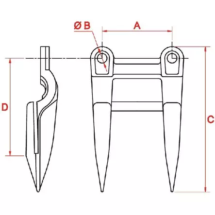 Dubbelfinger, John Deere - Skördetröskor - 8716106443802 - 2