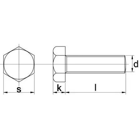 Sexkantig skruv M10 8.8 svart - Bultar och muttrar, metrisk gänga - 5700038149782 - 2