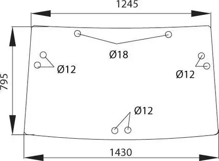 Bakruta, översta (JD R110990) - Hytt och karosseri - 3660980025522 - 1