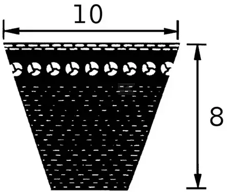 Fläktrem Optibelt AVX 10 x 1000 mm - Remmar och tillbehör - 4044978166852 - 2
