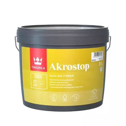 Tikkurila Akrostop isolerande grundfärg - Inomhusfärger - 6408070031742 - 1