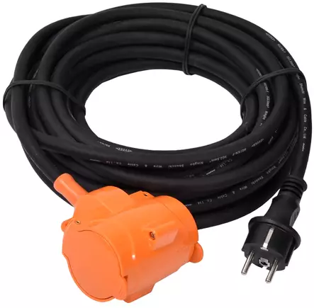 Kempten förlängningssladd 10 m, 3 x 2,5 mm², 2-uttag - Förlängningssladdar - 6438152084892 - 1