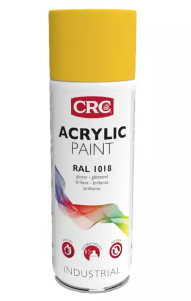 CRC Akrylfärg RAL1018 Zinkgult - Sprayfärger - 5412386069932 - 1