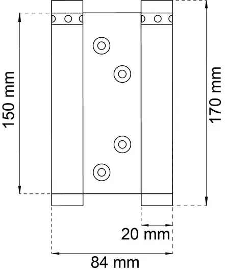 Habo pendeldörr gångjärn 10 150mm - Gångjärn - 7317900126192 - 2