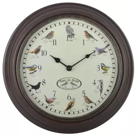 Fåglar väggklocka med ljud - Naturrelaterade produkter - 8714982136542 - 1