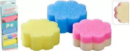 Städsvamp Blomma 3 st/fp - Allrengöring - 8721037591652 - 1