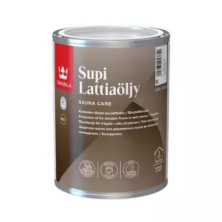 Tikkurila Supi Golvolja 0,9 l kan tonas - Oljor, vaxer, impregneringar - 6408070057612 - 1