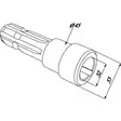 Axel 1 3/8" (MEC 8000, 9000, 13500) - Flytgödseltankar - 8719774349612 - 3