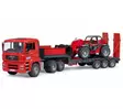 Bruder MAN TGA transportbil med Manitou MLT 633 teleskoplastare - Bruder arbetsmaskinsleksaker - 4001702027742 - 1