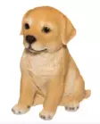 Hundvalp sittande ljusbrun 15 cm - Trädgårdsskulpturer, dekorationer - 6410416026732 - 1
