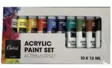 Akrylfärger 10 x 12 ml - Konstnärsmaterial - 8721037026062 - 1