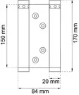 Habo pendeldörr gångjärn 10 150mm - Gångjärn - 7317900126192 - 2