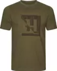 Härkila H-logga T-shirt Kort ärm Mörk oliv - Jaktkläder - 5714733664372 - 1