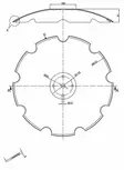 Tallrik 610x5, skårad - Jordbearbetningstillbehör - 8719493231472 - 2