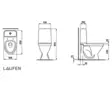 Laufen Rigo toalettstol med mjukt lock - Badrumstillbehör - 7612738925352 - 2