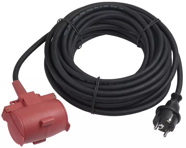 2-del. gummikabel förlängningssladd 3x1,5mm² IP44 10m - Förlängningssladdar - 6435200259912 - 1