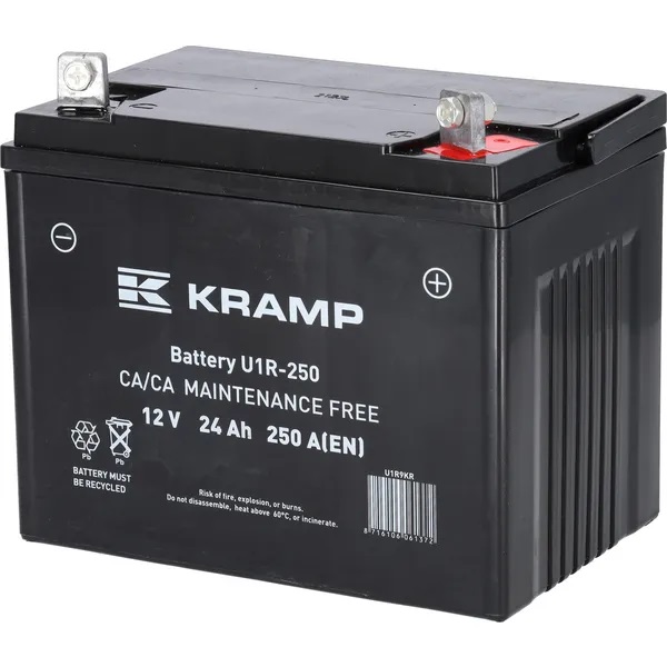 Batteri Kramp 12V 24Ah sluten - Startbatterier - 8716106061372 - 1