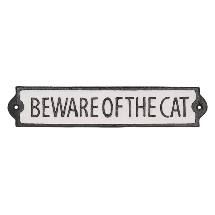 Gjutjärnsskylt "Varning för katten" - Andra vackra saker - 8714982259012 - 1