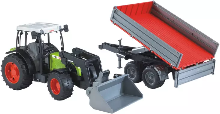 Bruder Claas Nectis 267 F med tippvagn och frontlastare - Bruder arbetsmaskinsleksaker - 4001702021122 - 1