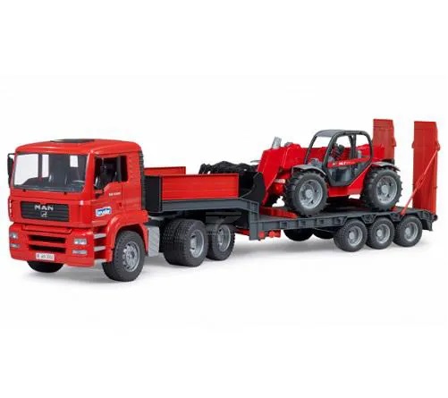 Bruder MAN TGA transportbil med Manitou MLT 633 teleskoplastare - Bruder arbetsmaskinsleksaker - 4001702027742 - 1