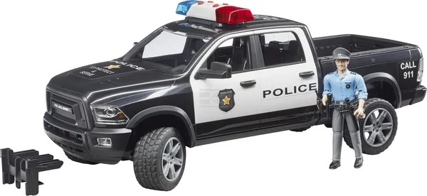 Bruder RAM 2500-poliskar och polis - Bruder arbetsmaskinsleksaker - 4001702025052 - 1