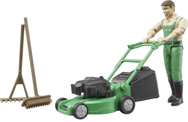 Bruder trädgårdsmästare med gräsklippare och tillbehör 62103 - Bruder arbetsmaskinsleksaker - 4001702621032 - 1