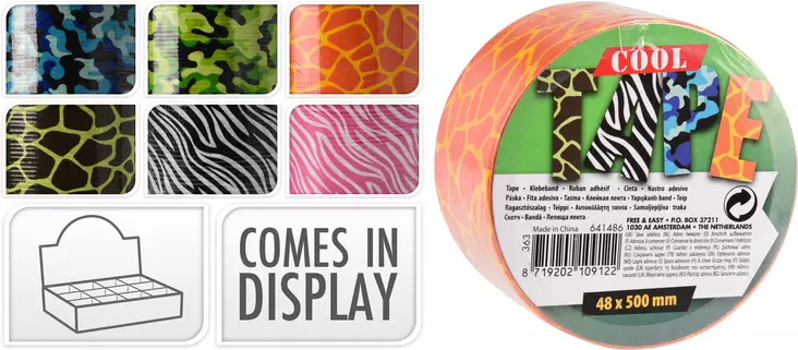Cool Tape mönstertejp 48 mm 5 meter - Hobbyartiklar - 8719202109122 - 1