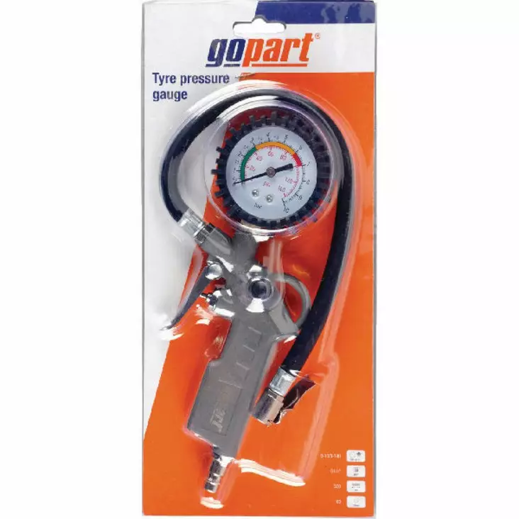 GoPart däckpump med tryckmätare - Garage - 8716106650552 - 1
