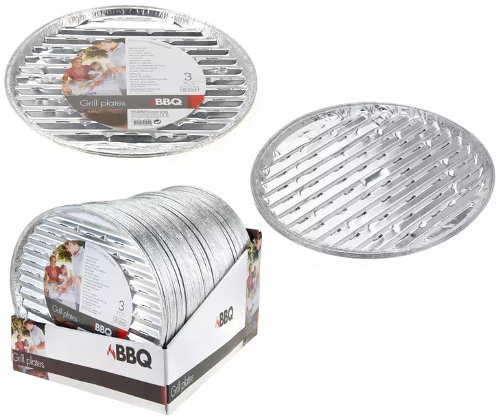 Rund grillplatta 3 st/fp - Grilltillbehör - 8711295999192 - 1