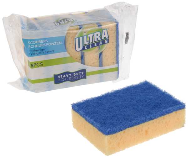 Kraftig skrubbsvamp 5 st/fp - Andra städprodukter - 8718158825452 - 1