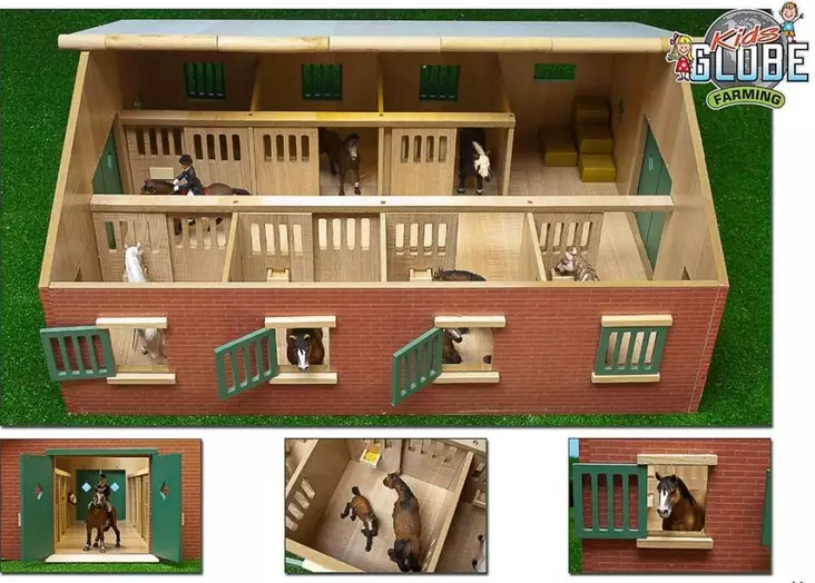 Hä stall med 7 boxar 1:24 - Andra lantbruks- och arbetsmaskinsleksaker - 8713219259252 - 2