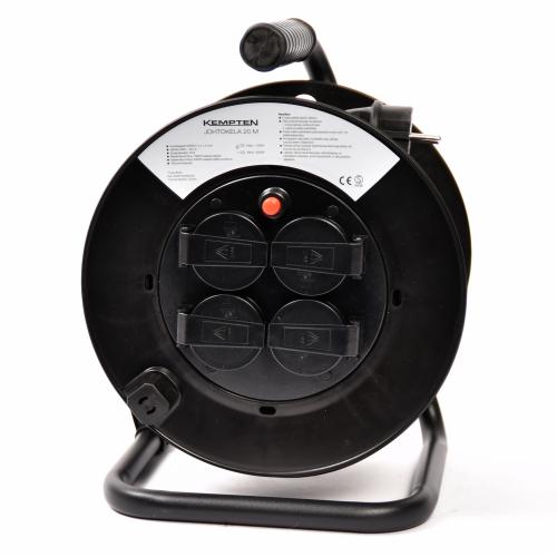 Kempten kabeltrumma IP44 20 m, 3 x 1,5 mm² - Förlängningssladdar - 6438152085202 - 1
