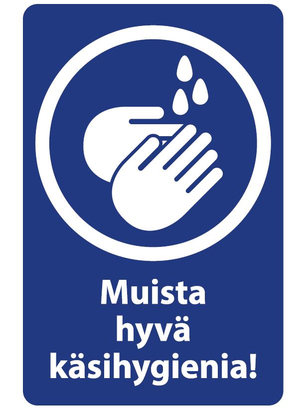 Kom ihåg bra handhygien - klistermärke 2 st - Säkerhetsprodukter - 6410416031262 - 1