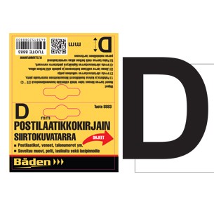 Dekorativ bokstav D 50 mm - Brevlådor och nummer - 6438152088692 - 1