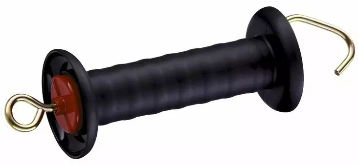 Svart grindhandtag med tryckfjäder - Övriga inhägnadstillbehör - 4018653003572 - 1