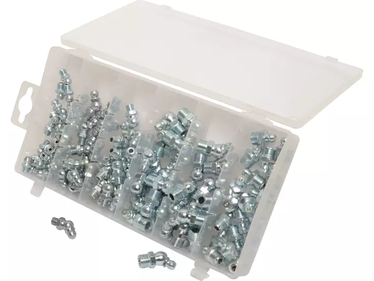 Set för smörjnipplar 110-delar - Fetpressar och pumpar - 5700036563672 - 1