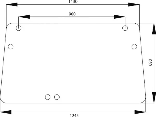 Bakruta, övre (Case IH 1989731C1) - Hytt och kaross - 3660980017282 - 1