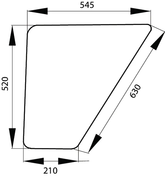 Dörrglas, övre (Fendt 178810111140) - Styrhytt och kaross - 3660980020282 - 1
