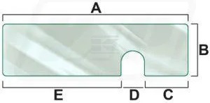 Bakglas, nedre (CIH 1500941C1) - Hytt och kaross - 5035776897672 - 1
