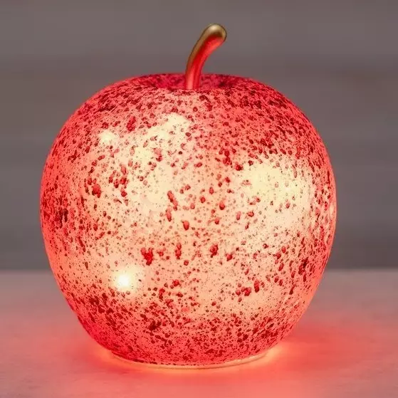 Rött glasäpple med LED-ljus - Stämningsbelysning - 6410416580302 - 1