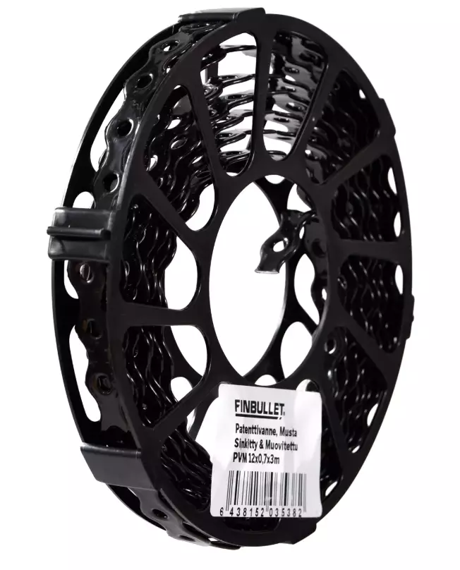 Lackad patentbåge 12 x 0,7 x 3m svart - Andra fästtillbehör - 6438152035382 - 1